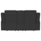 Brentwood Dark Charcoal Reclining Loveseat - Ornate Home