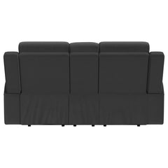 Brentwood Dark Charcoal Reclining Loveseat - Ornate Home
