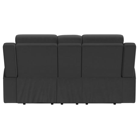 Brentwood Dark Charcoal Reclining Loveseat - Ornate Home