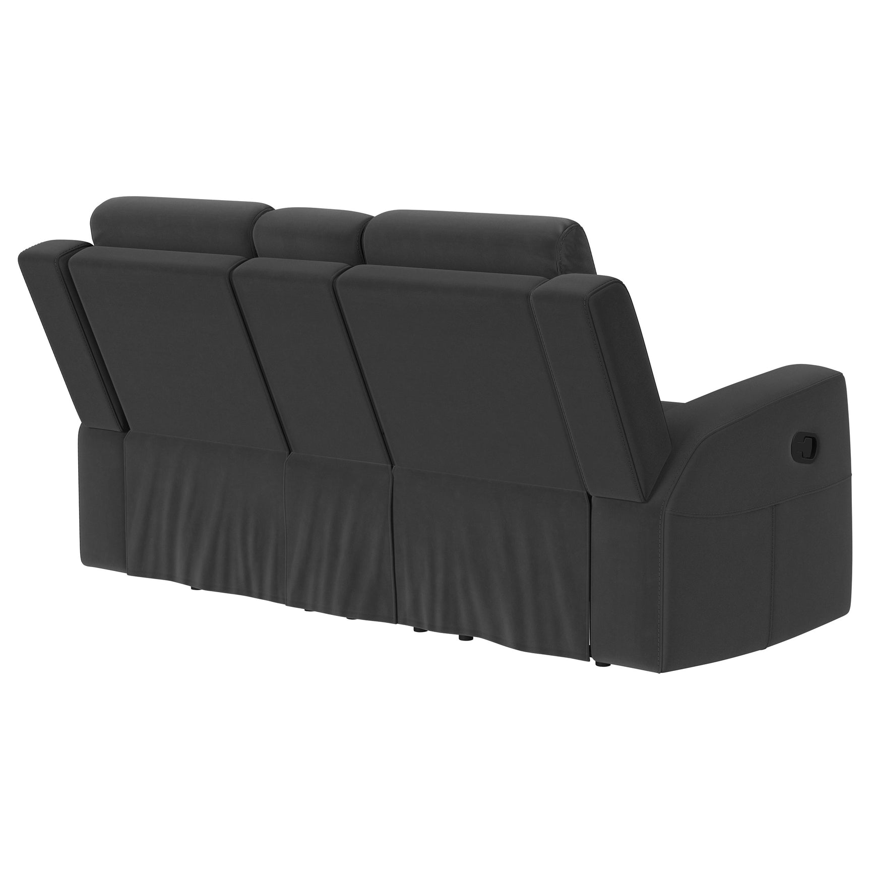 Brentwood Dark Charcoal Reclining Loveseat - Ornate Home