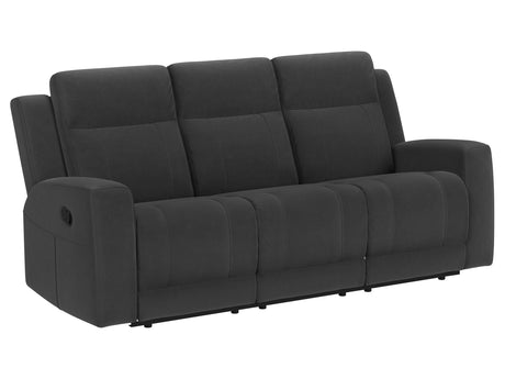 Brentwood Dark Charcoal Reclining Sofa - Ornate Home