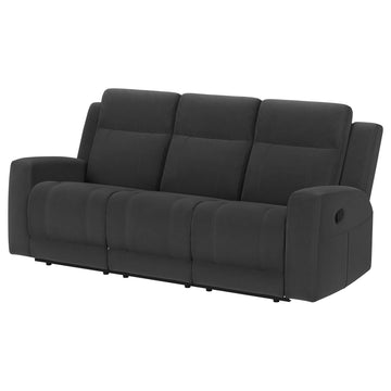 Brentwood Dark Charcoal Reclining Sofa - Ornate Home