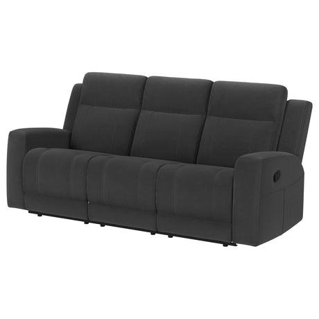 Brentwood Dark Charcoal Reclining Sofa - Ornate Home