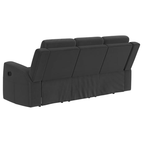 Brentwood Dark Charcoal Reclining Sofa - Ornate Home