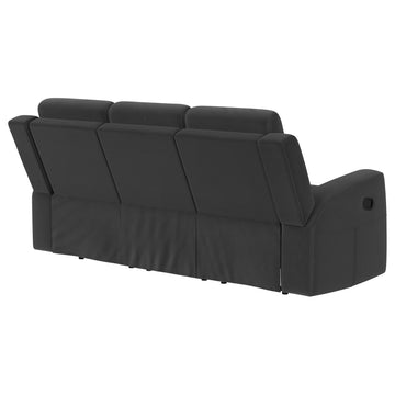 Brentwood Dark Charcoal Reclining Sofa - Ornate Home