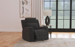 Brentwood Dark Charcoal Rocker Recliner - Ornate Home