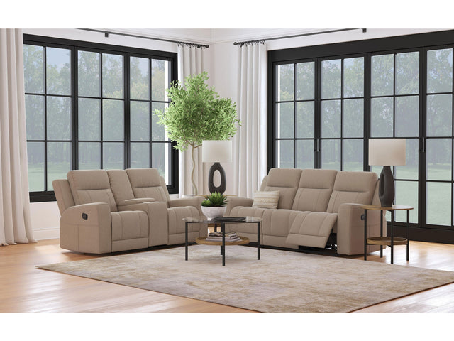 Brentwood Taupe 2-piece Upholstered Reclining Sofa Set - Ornate Home