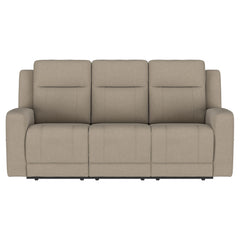 Brentwood Taupe 2-piece Upholstered Reclining Sofa Set - Ornate Home