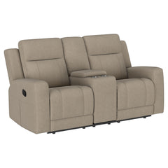 Brentwood Taupe 2-piece Upholstered Reclining Sofa Set - Ornate Home