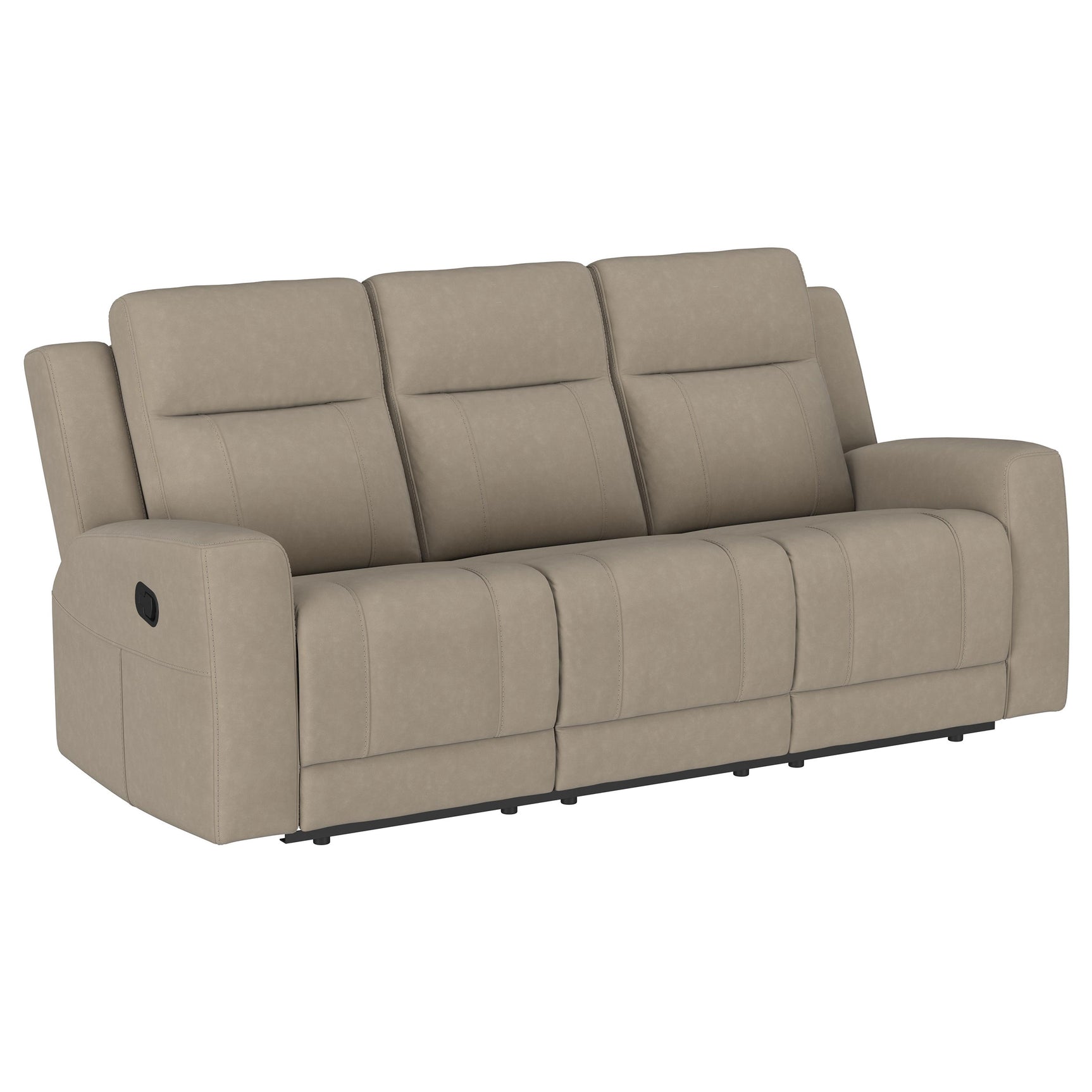 Brentwood Taupe 3-piece Upholstered Reclining Sofa Set - Ornate Home