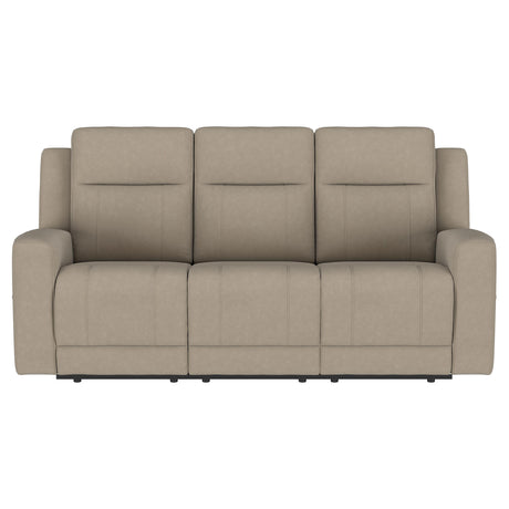 Brentwood Taupe 3-piece Upholstered Reclining Sofa Set - Ornate Home