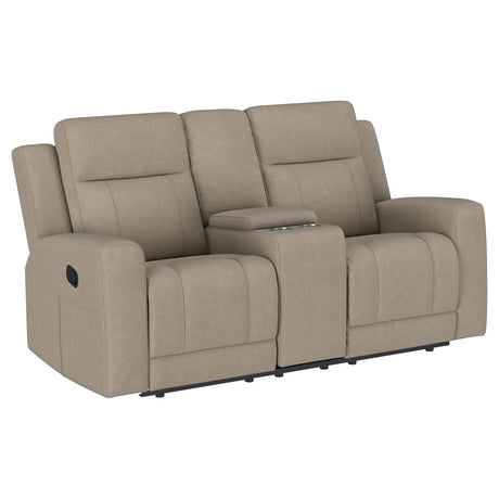 Brentwood Taupe 3-piece Upholstered Reclining Sofa Set - Ornate Home