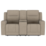 Brentwood Taupe Reclining Loveseat - Ornate Home