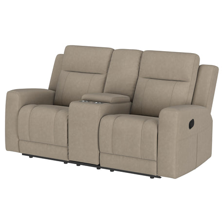 Brentwood Taupe Reclining Loveseat - Ornate Home