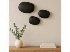 Breton Black Cast Aluminum Wall Sculpture (Set of 3) - Ornate Home