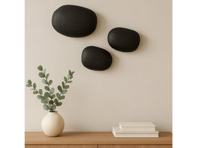 Breton Black Cast Aluminum Wall Sculpture (Set of 3) - Ornate Home