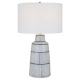 Breton Blue/White Nautical Stripe Table Lamp - Ornate Home
