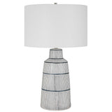 Breton Blue/White Nautical Stripe Table Lamp - Ornate Home