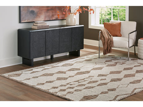 Brettler Beige/Brown Large Rug - Ornate Home