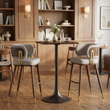 Brew Beige & Walnut Barstool - Ornate Home