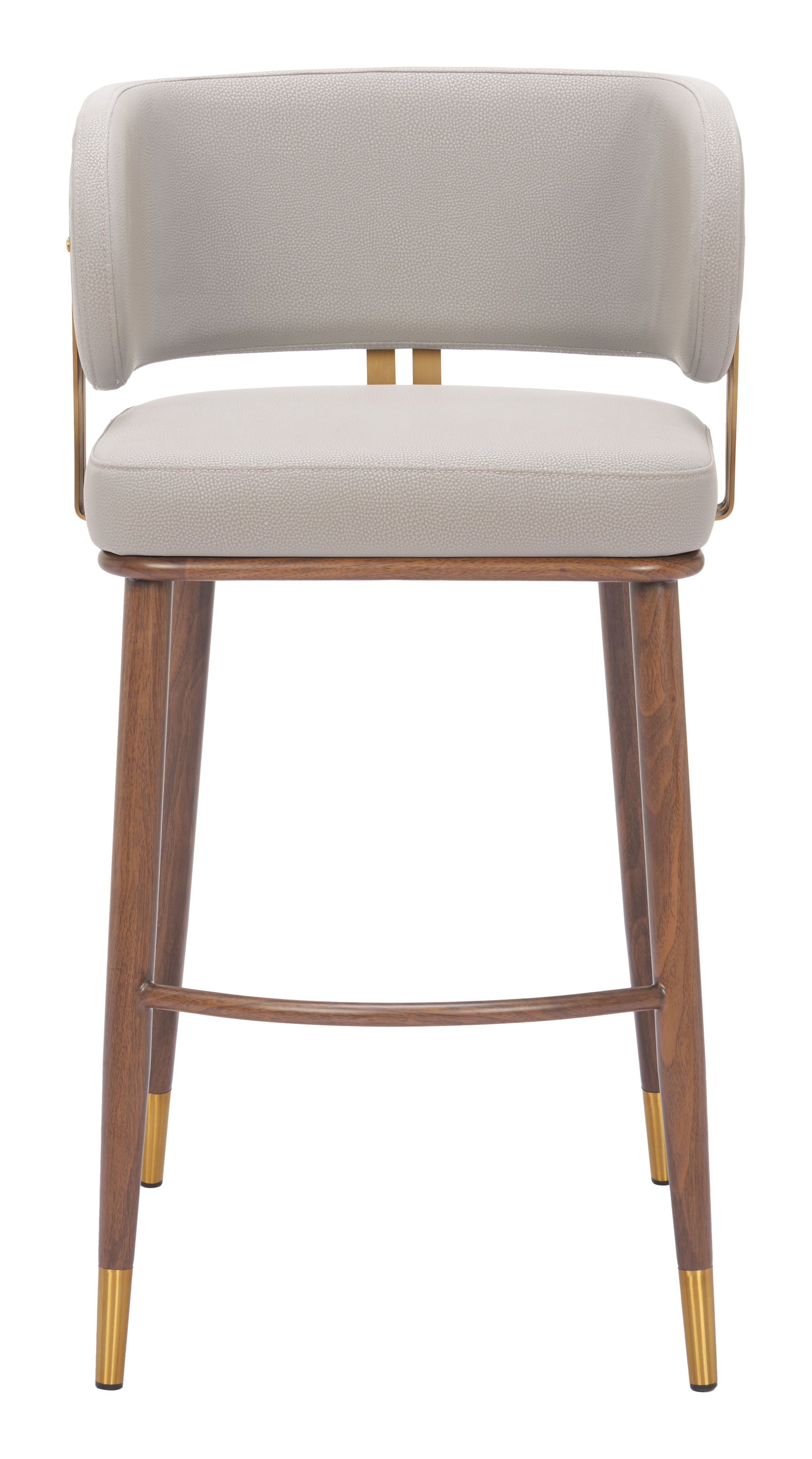 Brew Beige & Walnut Barstool - Ornate Home