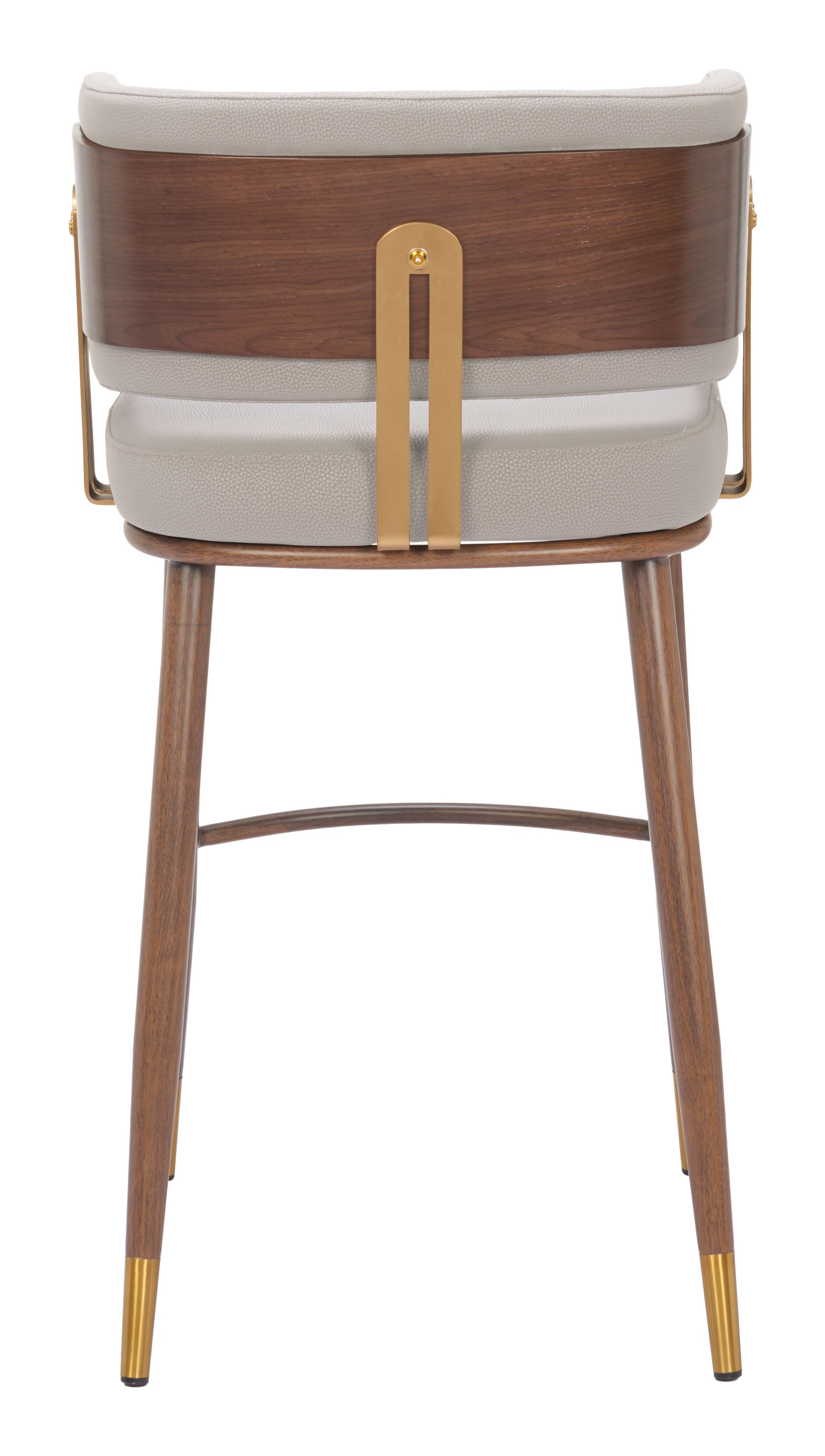 Brew Beige & Walnut Barstool - Ornate Home