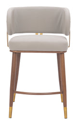 Brew Beige & Walnut Counter Stool - Ornate Home