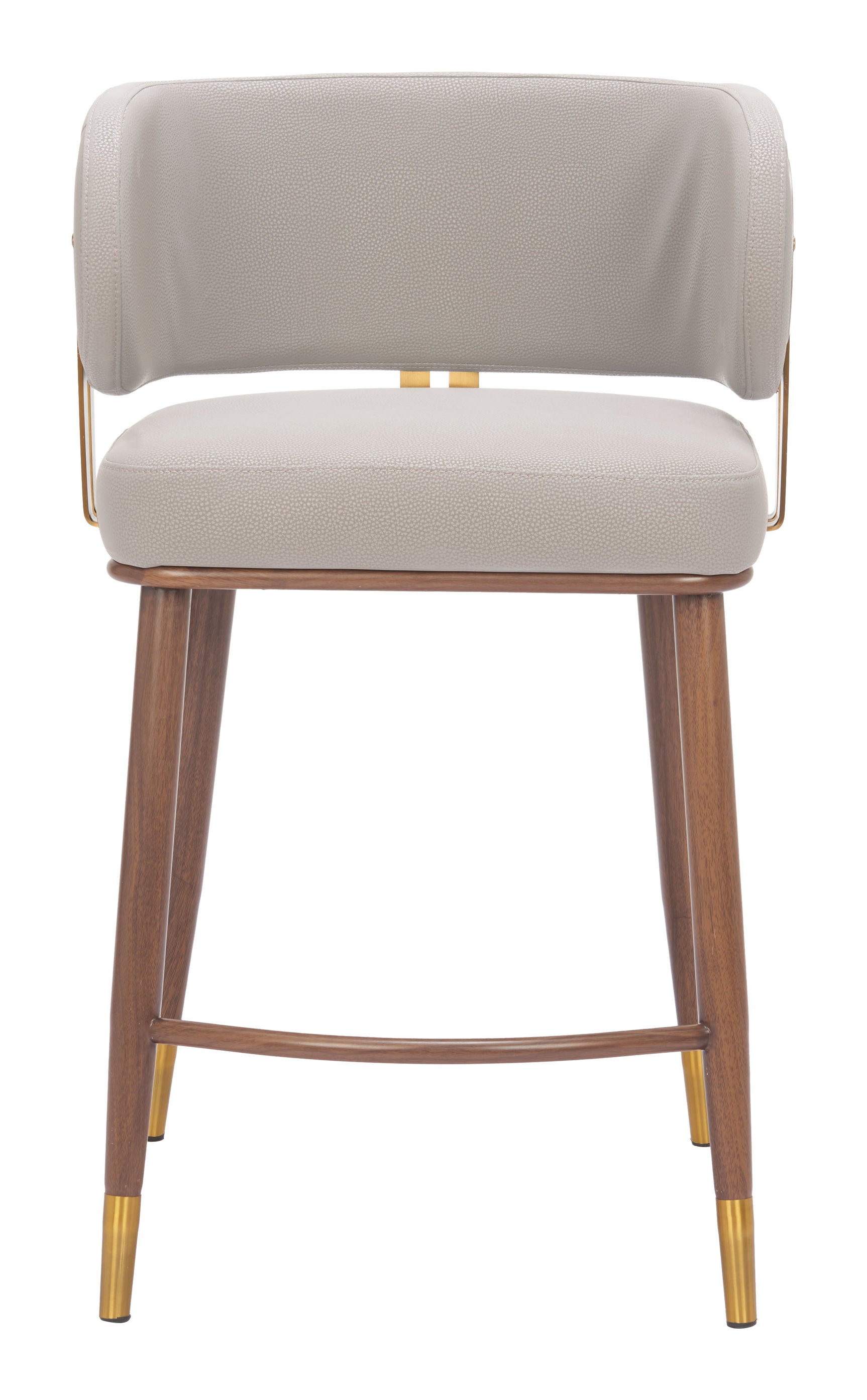 Brew Beige & Walnut Counter Stool - Ornate Home