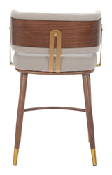 Brew Beige & Walnut Counter Stool - Ornate Home