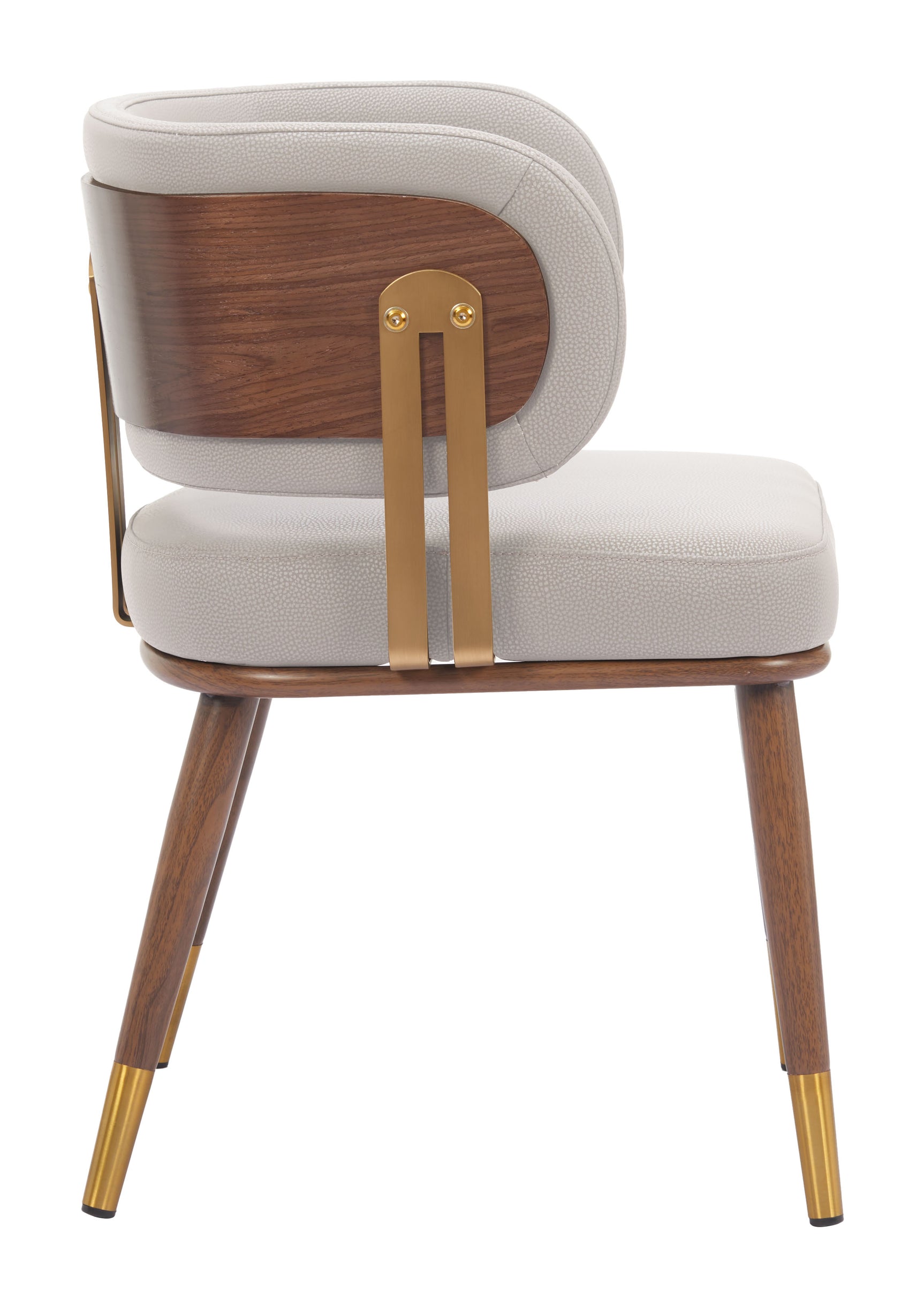 Brew Beige & Walnut Dining Chair - Ornate Home