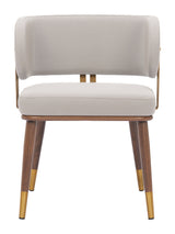 Brew Beige & Walnut Dining Chair - Ornate Home