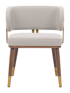 Brew Beige & Walnut Dining Chair - Ornate Home