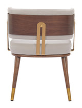 Brew Beige & Walnut Dining Chair - Ornate Home