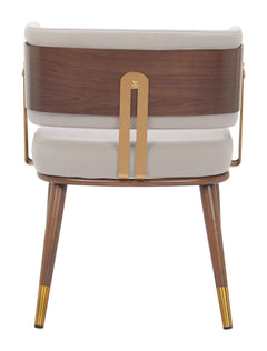Brew Beige & Walnut Dining Chair - Ornate Home