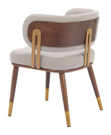 Brew Beige & Walnut Dining Chair - Ornate Home