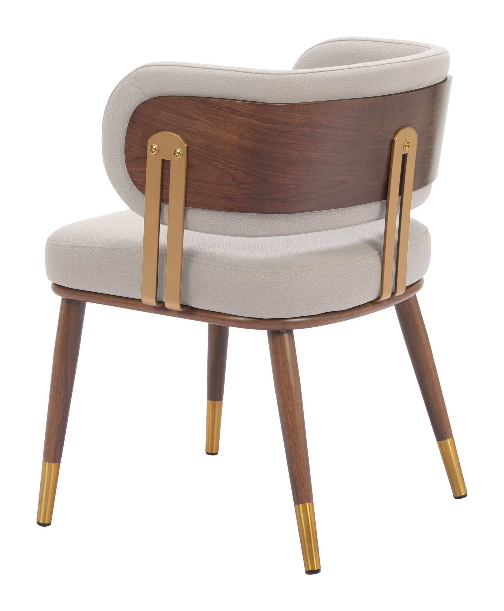 Brew Beige & Walnut Dining Chair - Ornate Home