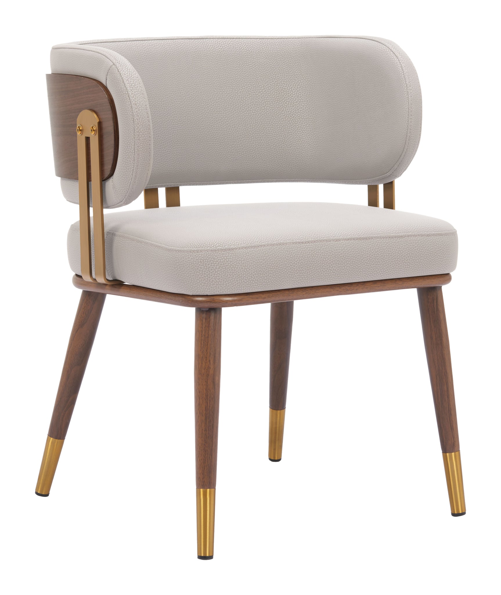Brew Beige & Walnut Dining Chair - Ornate Home