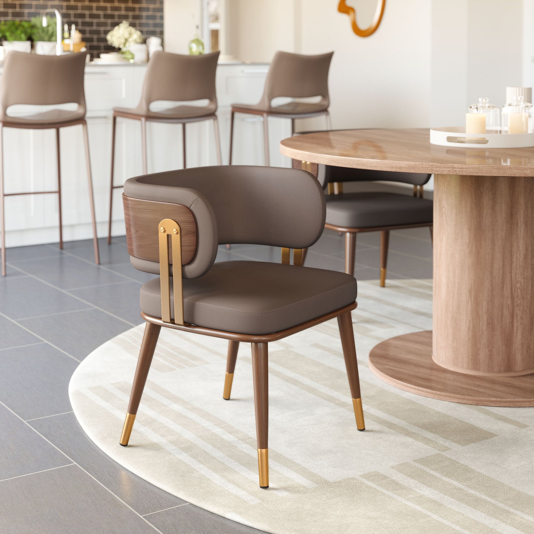 Brew Brown & Walnut Dining Chair - Ornate Home