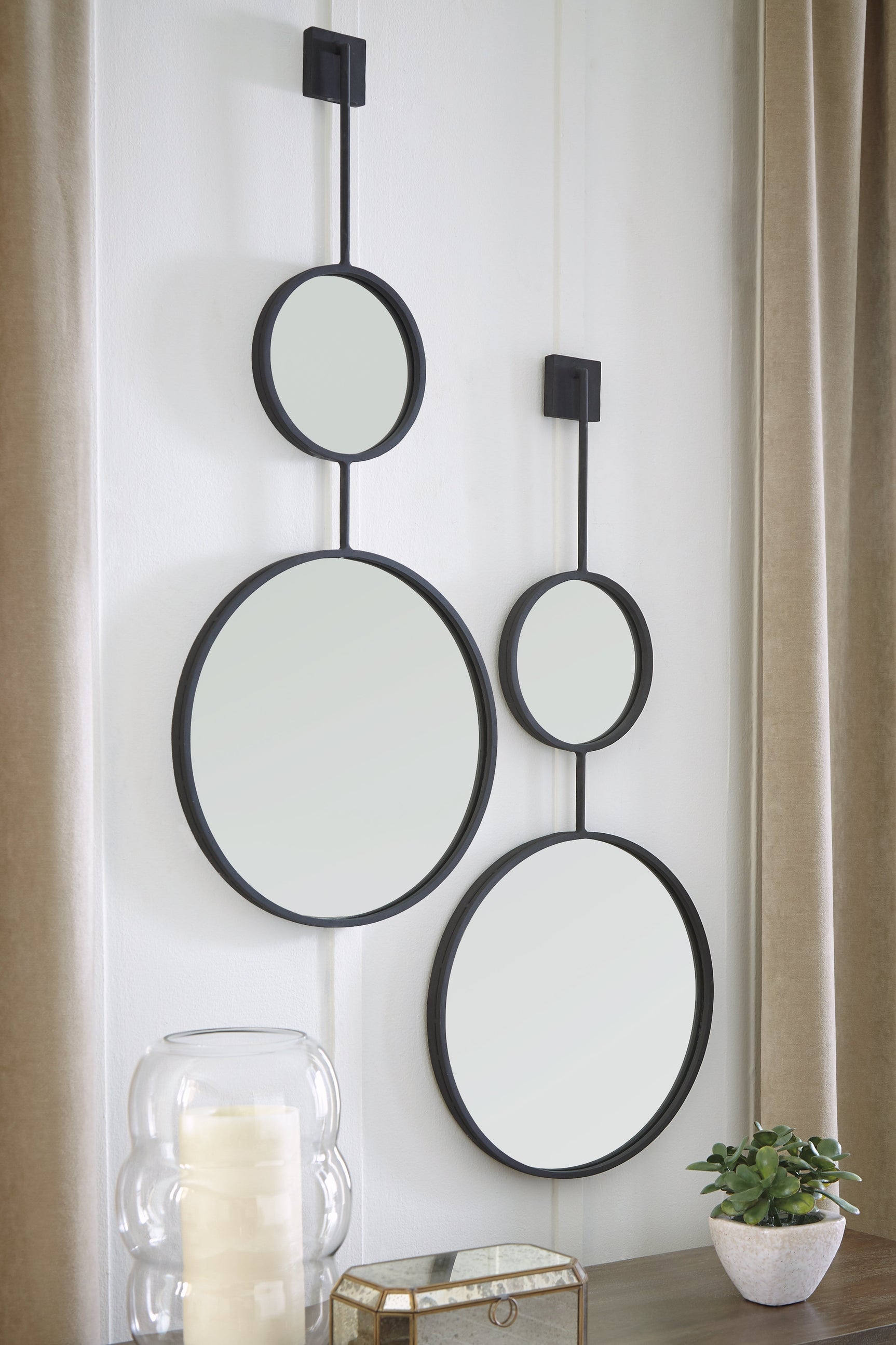 Brewer Black Accent Wall Mirror (Online Special Price) - Ornate Home