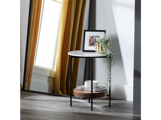 Brewpub White/Brown End Table - Ornate Home