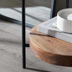 Brewpub White/Brown End Table - Ornate Home