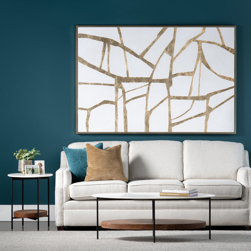 Brewpub White/Brown End Table - Ornate Home