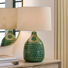 Breya Green Glaze Table Lamp - Ornate Home