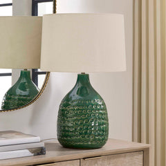 Breya Green Glaze Table Lamp - Ornate Home