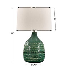 Breya Green Glaze Table Lamp - Ornate Home