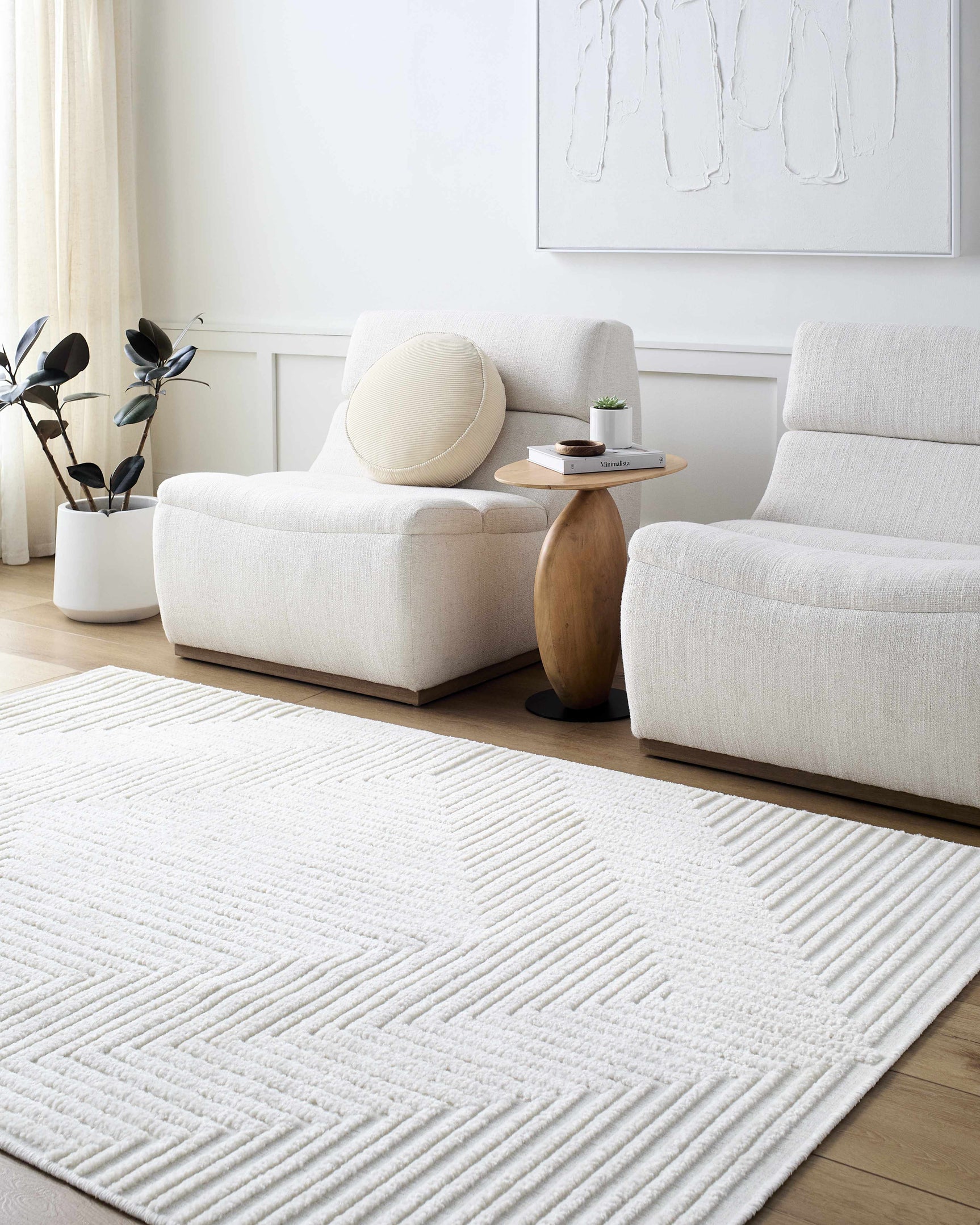 Briana Off-White Washable Area Rug - Ornate Home
