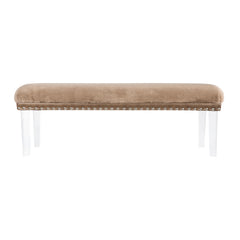 Brianna Mink Faux Fur Bench - Ornate Home