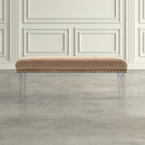 Brianna Mink Faux Fur Bench - Ornate Home