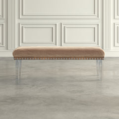 Brianna Mink Faux Fur Bench - Ornate Home