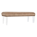 Brianna Mink Faux Fur Bench - Ornate Home